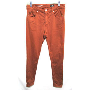 AG Adriano Goldschmied Farrah Skinny Ankle High Rise Rust Brown Pants Women 27R
